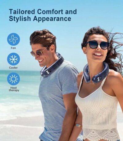 2025 New Upgraded Neck Air Conditioner Portable Fan Cool in 3s Rechargeable Personal Cooling Device Neck Fans that blow cold air - Image 2