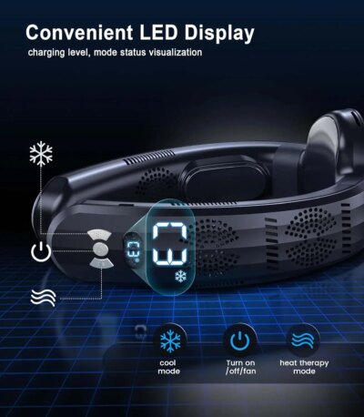 2025 New Upgraded Neck Air Conditioner Portable Fan Cool in 3s Rechargeable Personal Cooling Device Neck Fans that blow cold air - Image 5