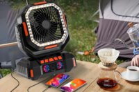 3 in 1 Camping Fan 40000mAh Rechargeable Battery Portable Outdoor Fan 4 Speed Air Circulators with Hook and LED Light
