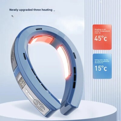 2025 New lazy person's neck-hanging fan cooling semiconductor upper and lower fan USB charging, strong wind power silent - Image 4