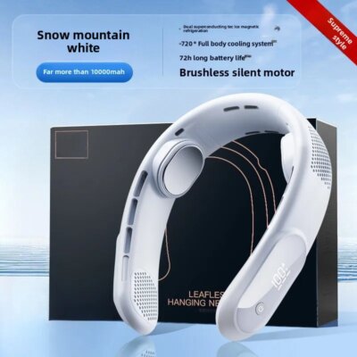 2025 new model of the neck fan with semiconductor cooling long battery life portable usb air conditioner summer outdoor cooling - Image 6