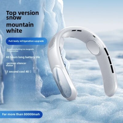 2025 new model of the neck fan with semiconductor cooling long battery life portable usb air conditioner summer outdoor cooling - Image 4