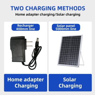 Rechargeable Solar Powered Camping Fan with LED Light Portable Battery Operated Tent Fan Outdoor Cooling Fan with Solar Panel - Image 5