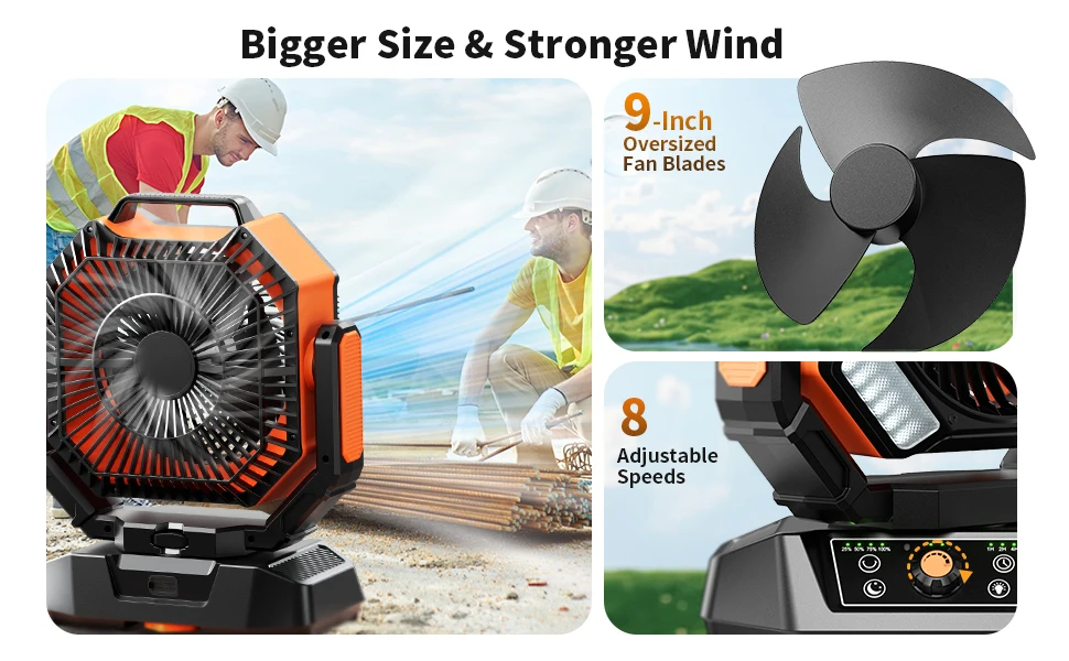 coldSky 40000mAh Camping Fan Battery Operated Fan with 4 LED Light 8 Speeds Desk Fan Remote Portable Rechargeable Outdoor Fan coldSky 40000mAh Camping Fan Battery Operated Fan with 4 LED Light 8 Speeds Desk Fan Remote Portable Rechargeable Outdoor Fan