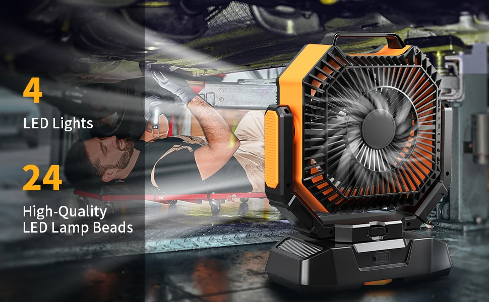 coldSky 40000mAh Camping Fan Battery Operated Fan with 4 LED Light 8 Speeds Desk Fan Remote Portable Rechargeable Outdoor Fan coldSky 40000mAh Camping Fan Battery Operated Fan with 4 LED Light 8 Speeds Desk Fan Remote Portable Rechargeable Outdoor Fan