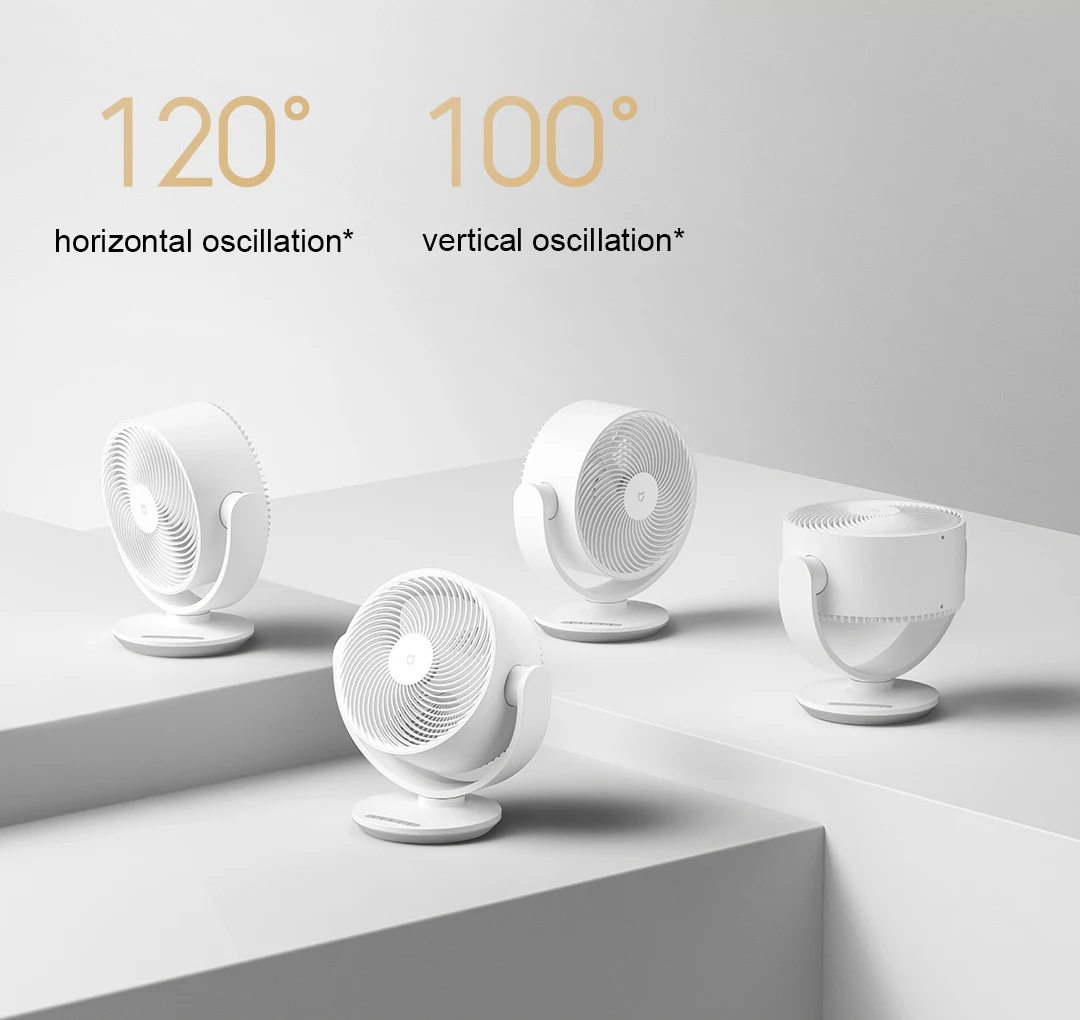 Xiaomi Mijia DC Inverter Desktop Circulation Fan Portable Desktop Electric Fan Mihome App  Smart Three-Dimensional Lightweight