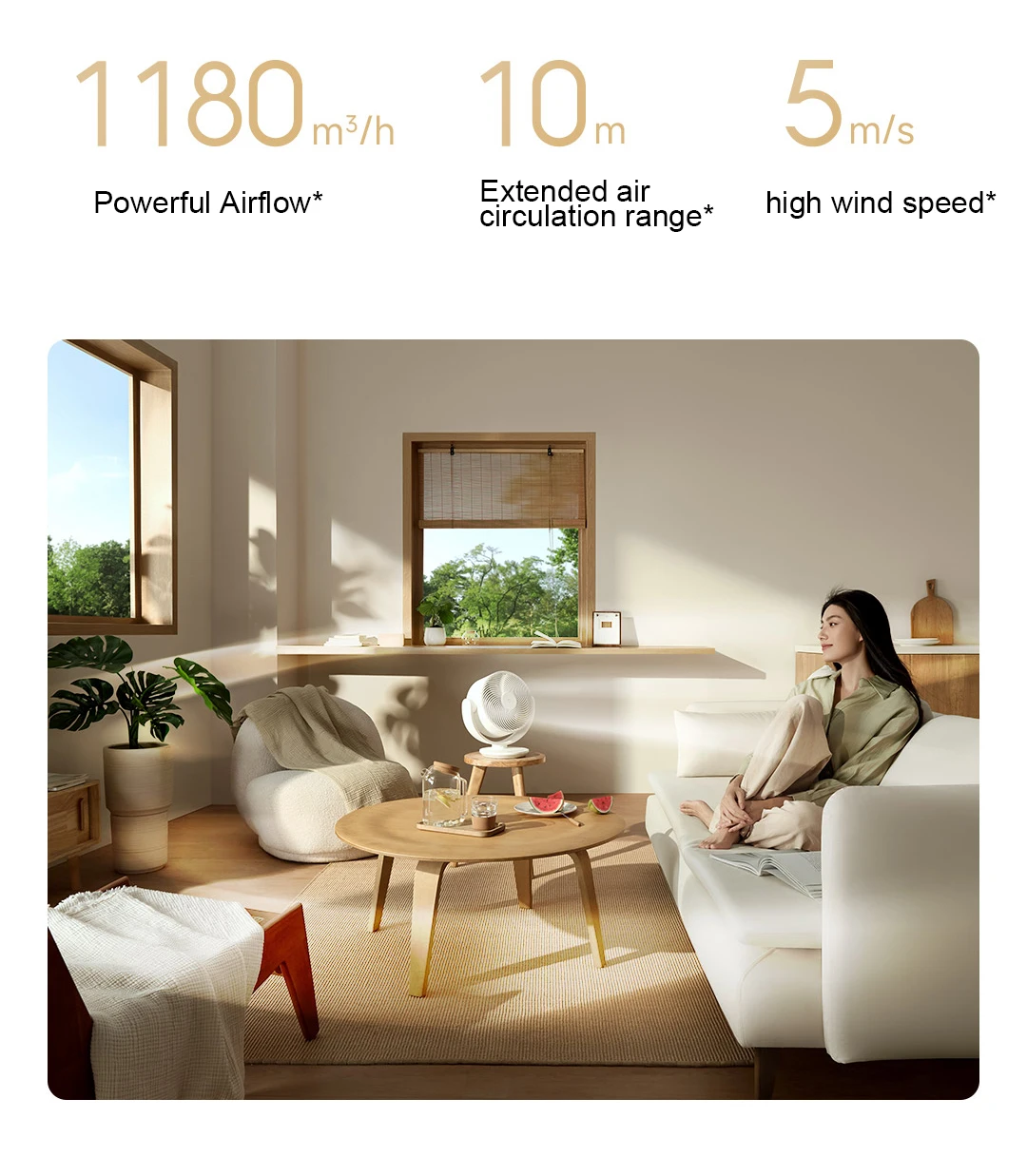 Xiaomi Mijia DC Inverter Desktop Circulation Fan Portable Desktop Electric Fan Mihome App  Smart Three-Dimensional Lightweight