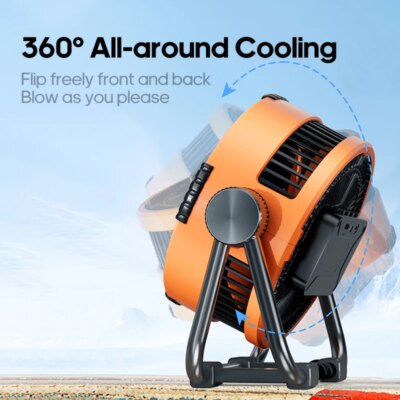 Portable 6 in 1 Outdoor Camping Fan 20000mAh Rechargeable Wireless Tent Ceiling Fan 4 Speed Adjustment LED Lighting Power Bank - Image 5