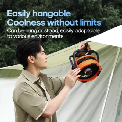 Portable 6 in 1 Outdoor Camping Fan 20000mAh Rechargeable Wireless Tent Ceiling Fan 4 Speed Adjustment LED Lighting Power Bank - Image 6