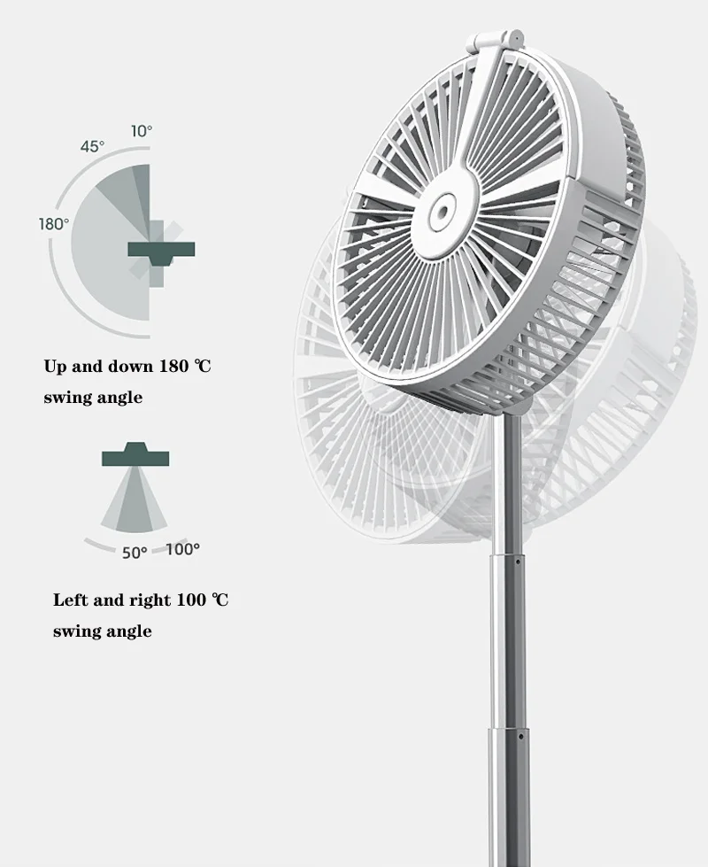 Portable Atomizing fan Personal Battery Powered Folding Water Mist Fan Stand Fan with for Desktop Home Travel Outdoor