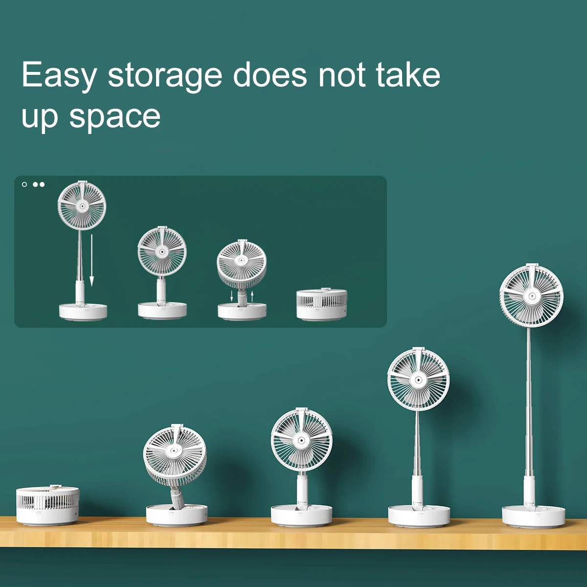 Portable Atomizing fan Personal Battery Powered Folding Water Mist Fan Stand Fan with for Desktop Home Travel Outdoor