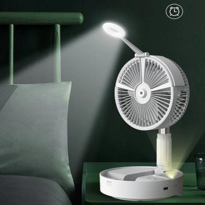 Portable Atomizing fan Personal Battery Powered Folding Water Mist Fan Stand Fan with for Desktop Home Travel Outdoor - Image 4
