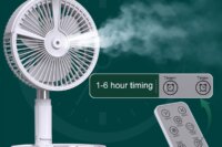Portable Atomizing fan Personal Battery Powered Folding Water Mist Fan Stand Fan with for Desktop Home Travel Outdoor