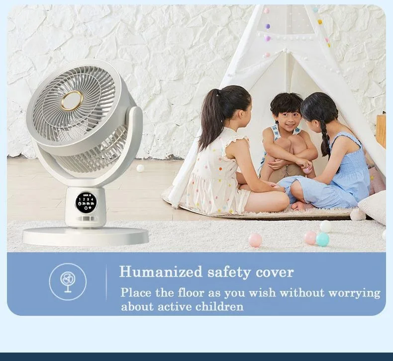 USB Charge-in Use Air Circulation Fan Household Electric Fan Turbine Silent Convection Floor Fan Timing, Operated Mini Fan
