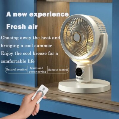USB Charge-in Use Air Circulation Fan Household Electric Fan Turbine Silent Convection Floor Fan Timing, Operated Mini Fan - Image 2