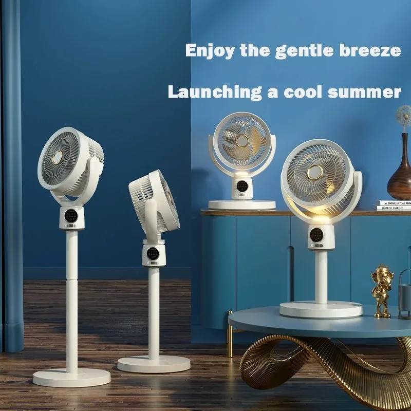 USB Charge-in Use Air Circulation Fan Household Electric Fan Turbine Silent Convection Floor Fan Timing, Operated Mini Fan