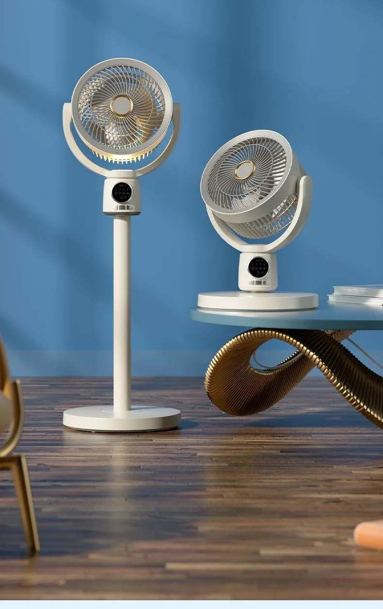 USB Charge-in Use Air Circulation Fan Household Electric Fan Turbine Silent Convection Floor Fan Timing, Operated Mini Fan