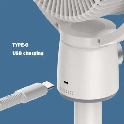 USB Charge-in Use Air Circulation Fan Household Electric Fan Turbine Silent Convection Floor Fan Timing, Operated Mini Fan - Image 3