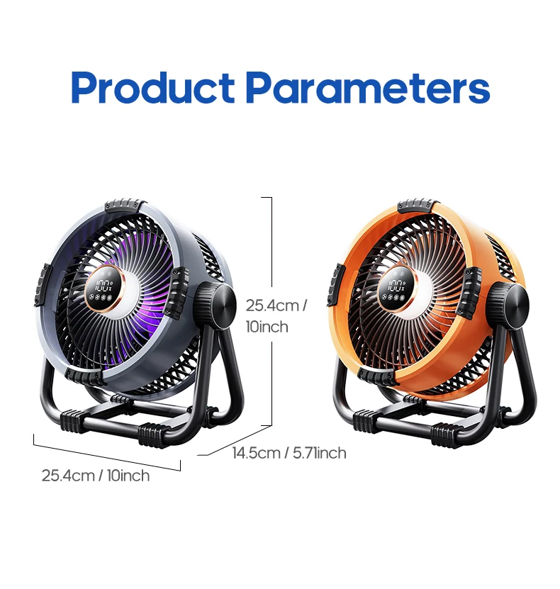 Multifunctional 6 in 1 Outdoor Camping Fan 20000mAh Desktop Air Circulator Wireless Ceiling Electric Fan with Hook and LED Light
