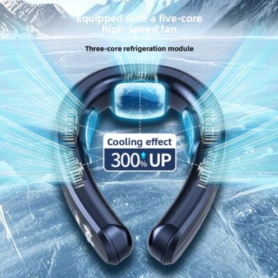 2025 Upgraded Neck Air Conditioner Portable Fan Cool in 3s Rechargeable Personal Cooling Device Neck Fans that blow cold air