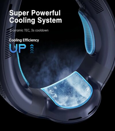 2025 Upgraded Neck Air Conditioner Portable Fan Cool in 3s Rechargeable Personal Cooling Device Neck Fans that blow cold air - Image 2