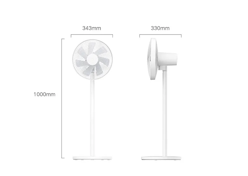 XIAOMI MIJIA Wired Floor Fan With 7-Blade Large Airflow,Convertible Desk & Floor Use,90° Ultra-Wide Range,Electric Fan For Home