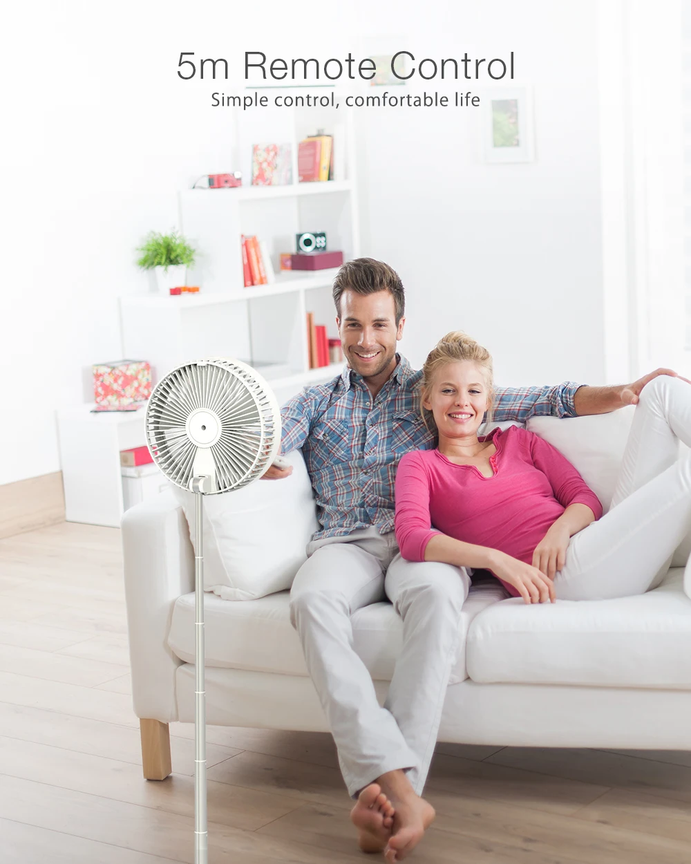 P10 Folding Fan Air Cooler Silent 10800mAh USB Rechargeable Wireless Floor Standing Portable Fan with Remote Control for Camping