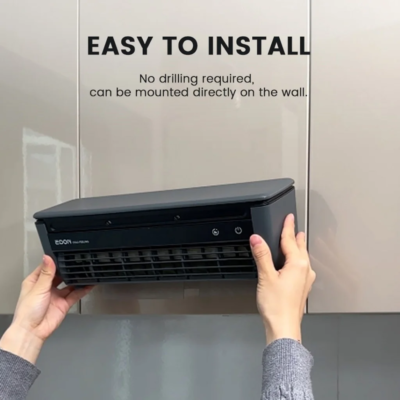 EDON E868 Wall-Mounted Air Cooling Fan 20W Power Quick Cooling Easy To Install Leafless Home Kitchen Air Conditioning Fan - Image 4