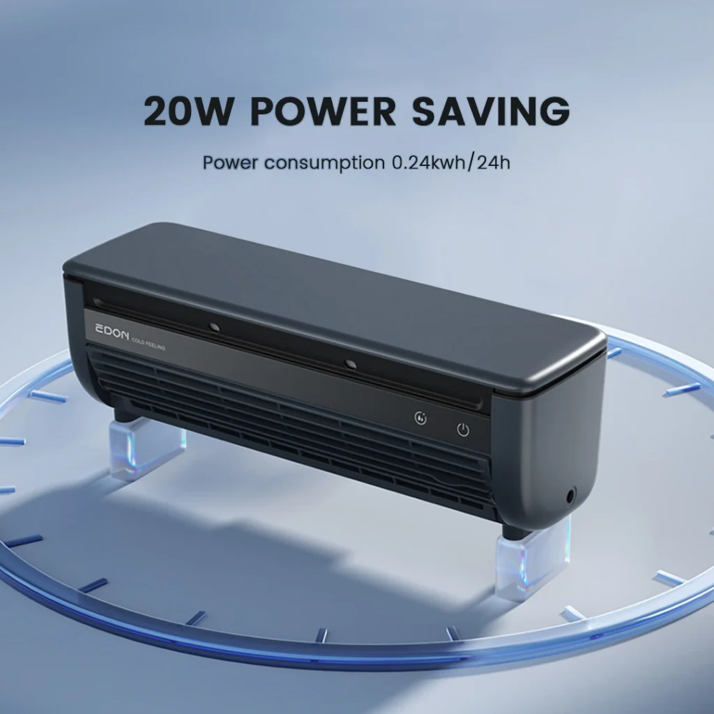 EDON E868 Wall-Mounted Air Cooling Fan 20W Power Quick Cooling Easy To Install Leafless Home Kitchen Air Conditioning Fan