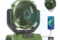 10000mAh Portable Rechargeable Fan Camping Fan for Tent,Battery Operated Fan for Camping,Auto Oscillation,Tent Fan with Light