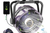 Camping Fan 20000mAh Outdoor Camping Tent Ceiling Fan Air Circulator Fans Rechargeable Portable Wireless Camping Fan with Light