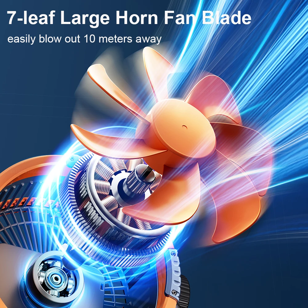 Camping Fan 20000mAh Outdoor Camping Tent Ceiling Fan Air Circulator Fans Rechargeable Portable Wireless Camping Fan with Light