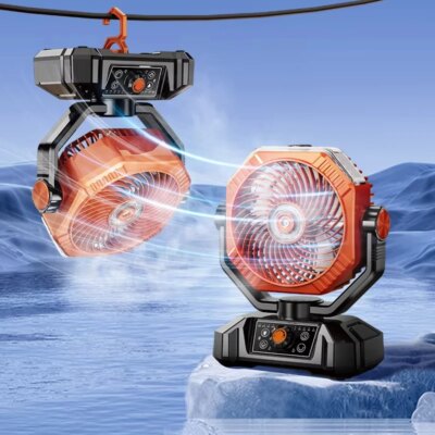 20000mAh Portable Power Station with Fan - 3-in-1 Emergency Hurricane Backup Battery,Outdoor Camping Tent Fan & Phone Charger - Image 6
