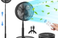 Portable Silent Charging Long-life Mini USB Desktop Fan With Telescopic And Folding Floor-standing Household Electric Fan