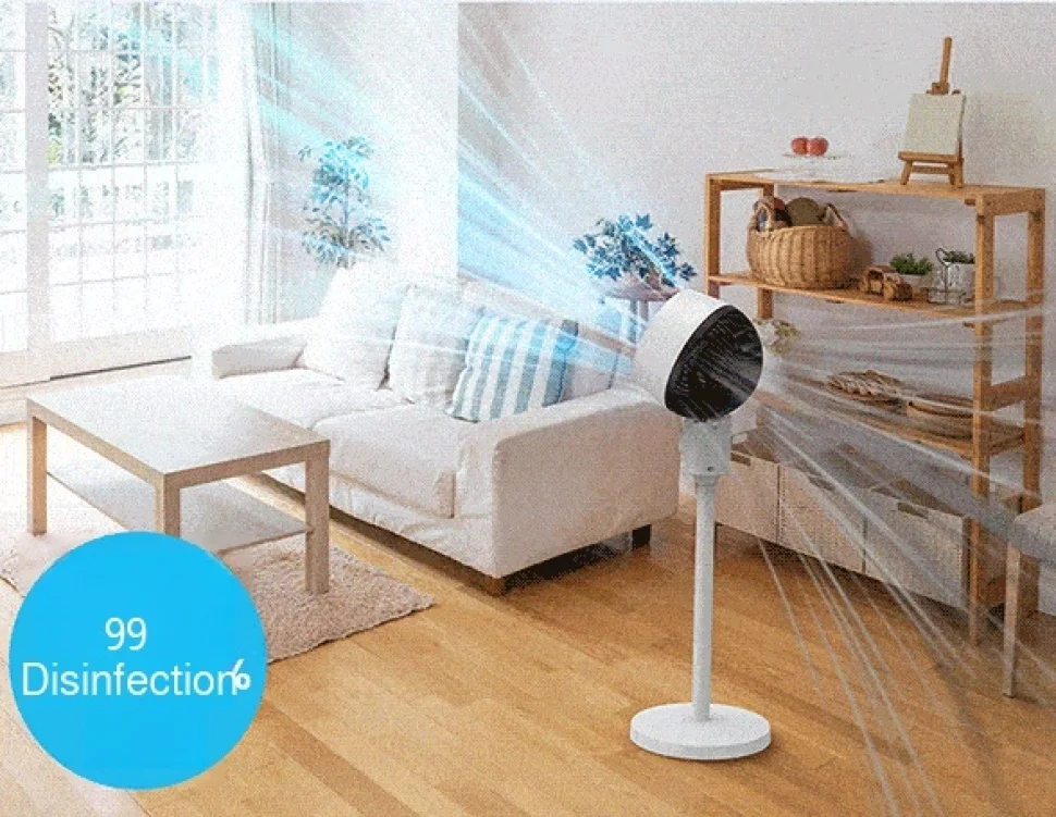 Floor Fan DC Ultra-quiet Electric Fan Power-saving Air Circulation Fan  Air Convection Spiral Turbine Cooling Fan Standing Fan