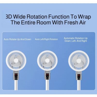 Floor Fan DC Ultra-quiet Electric Fan Power-saving Air Circulation Fan  Air Convection Spiral Turbine Cooling Fan Standing Fan - Image 5
