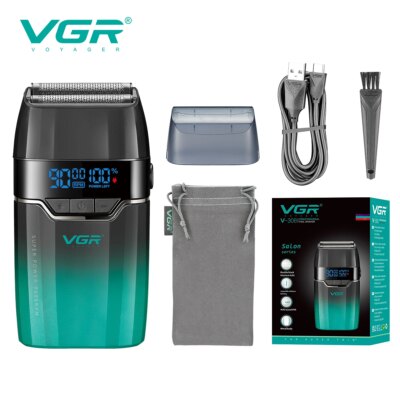 VGR Shaver Electric Beard Trimmer 9000 RPM Razor Professional Shaving Machine LED Reciprocating Razor Portable Shaver Man V-308 - Image 4
