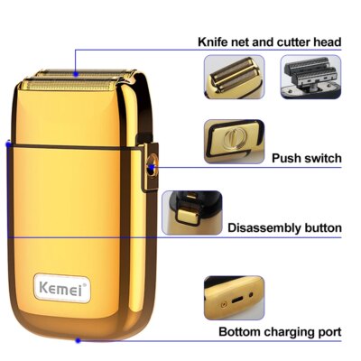 Kemei Tx1 Rechargeable Metal Housing Pro Electric Shaver For Men Hair Beard Electric Razor Bald Shaving Machine Finishing Fade - Image 3