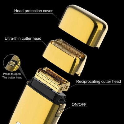 Kemei Tx1 Rechargeable Metal Housing Pro Electric Shaver For Men Hair Beard Electric Razor Bald Shaving Machine Finishing Fade - Image 4