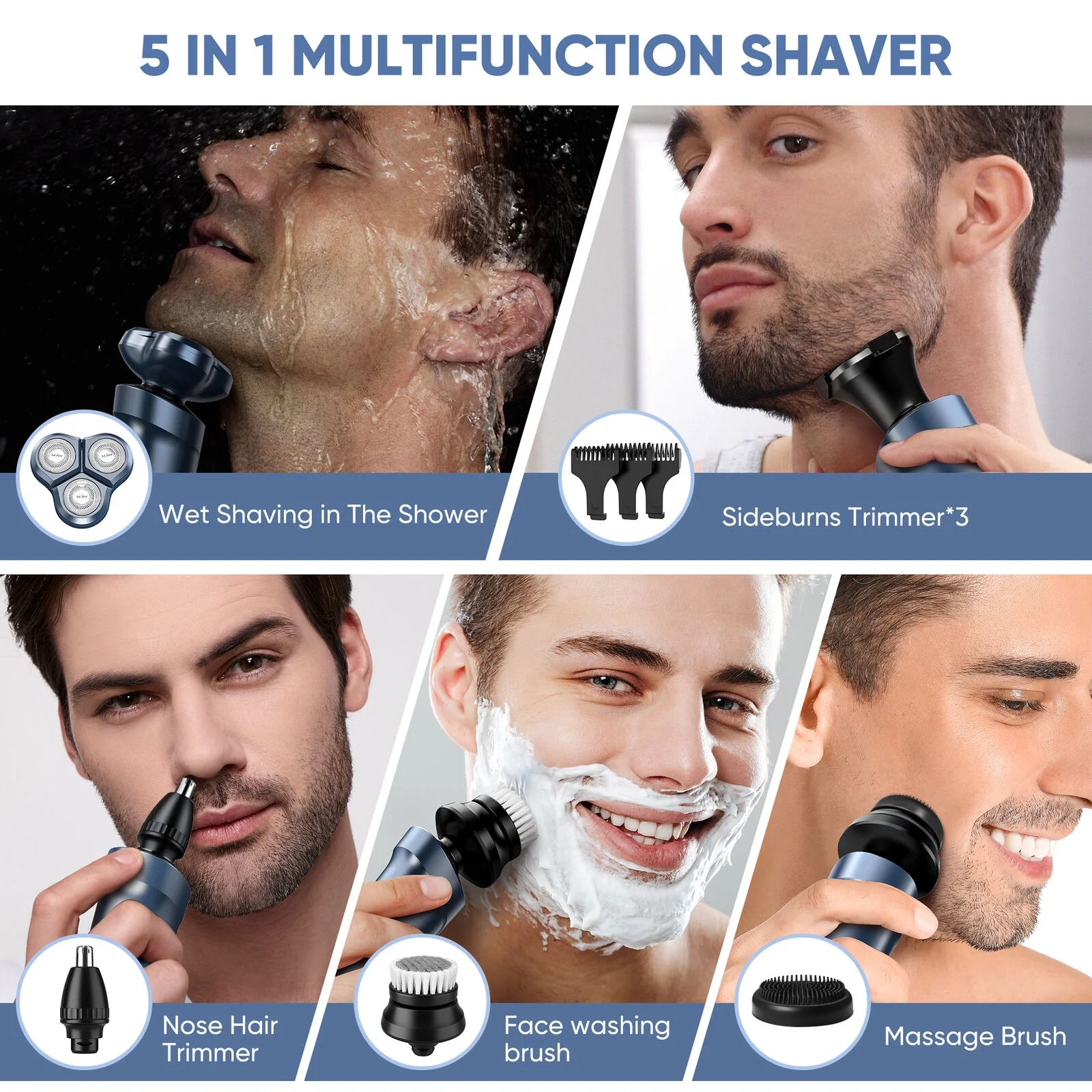 SEJOY 3 In 1 Multifunction Mens Electric Shaver Powerful Beard Nose Hair Trimmer Shaving Machine Electric Razor Waterproof SEJOY 3 In 1 Multifunction Mens Electric Shaver Powerful Beard Nose Hair Trimmer Shaving Machine Electric Razor Waterproof