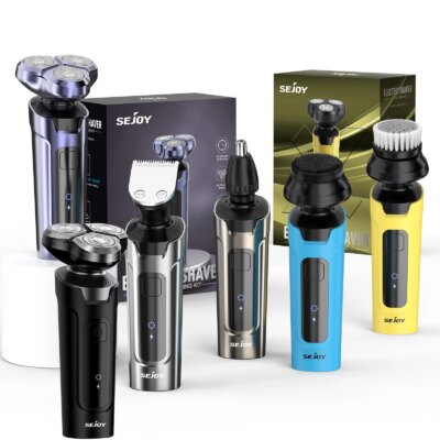 SEJOY 3 In 1 Multifunction Mens Electric Shaver Powerful Beard Nose Hair Trimmer Shaving Machine Electric Razor Waterproof - Image 6