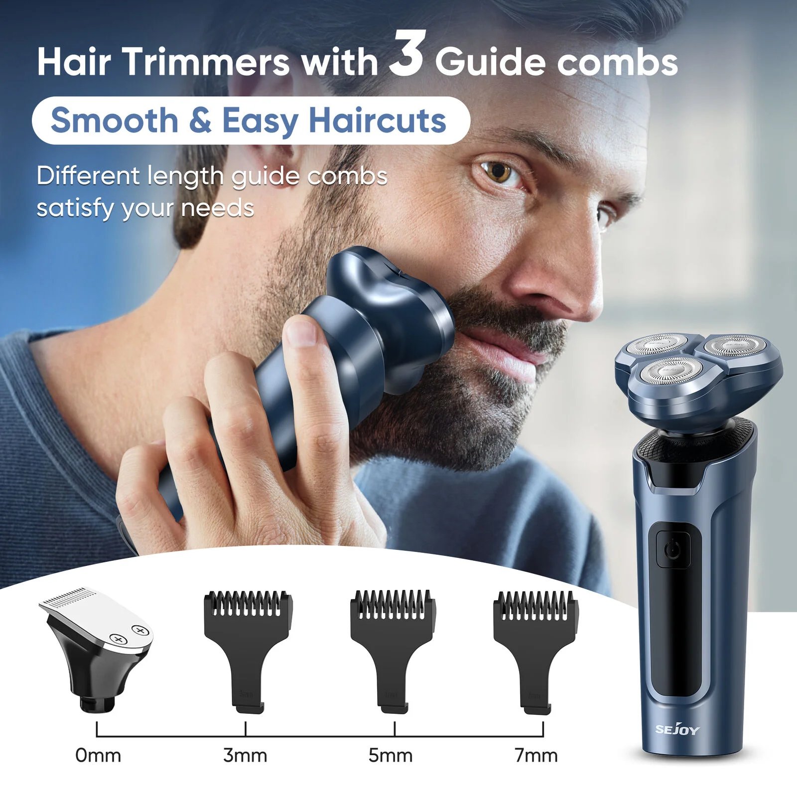 SEJOY 3 In 1 Multifunction Mens Electric Shaver Powerful Beard Nose Hair Trimmer Shaving Machine Electric Razor Waterproof SEJOY 3 In 1 Multifunction Mens Electric Shaver Powerful Beard Nose Hair Trimmer Shaving Machine Electric Razor Waterproof