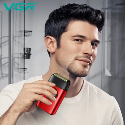 VGR Shaver Rechargeable Razor Professional Beard Shaver Electric Beard Trimmer Digital Display Razor Metal Shaver for Man V-378 - Image 4