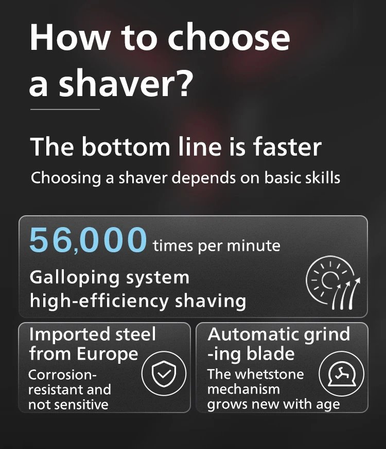 PHILIPS S1113 Electric Shaver USB Charge Stainless Steel PowerCut Blade Razor Triple Floating Head Men Fast Shave Beard Trimmer