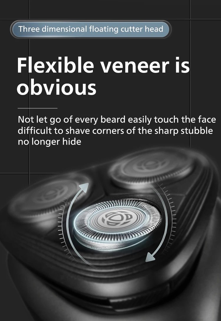 PHILIPS S1113 Electric Shaver USB Charge Stainless Steel PowerCut Blade Razor Triple Floating Head Men Fast Shave Beard Trimmer