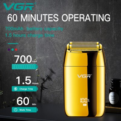 VGR Shaver Professional Razor Electric Shaver Reciprocating Shaving Machine Portable Beard Trimmer Mini Shaver for Men V-399 - Image 4