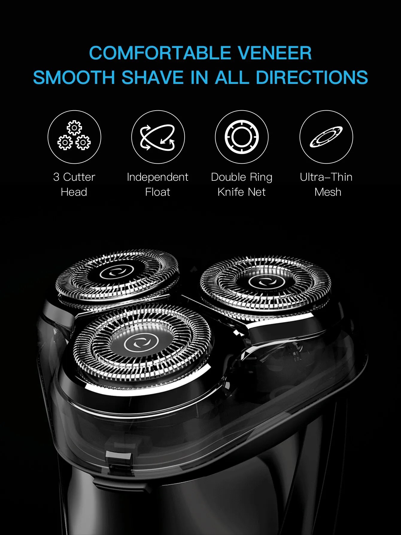 ENCHEN Electric Shaver 3D Blackstone 3 IPX7 Waterproof Razor Wet And Dry Dual Use Face Beard Battery Digital Display For Men ENCHEN Electric Shaver 3D Blackstone 3 IPX7 Waterproof Razor Wet And Dry Dual Use Face Beard Battery Digital Display For Men