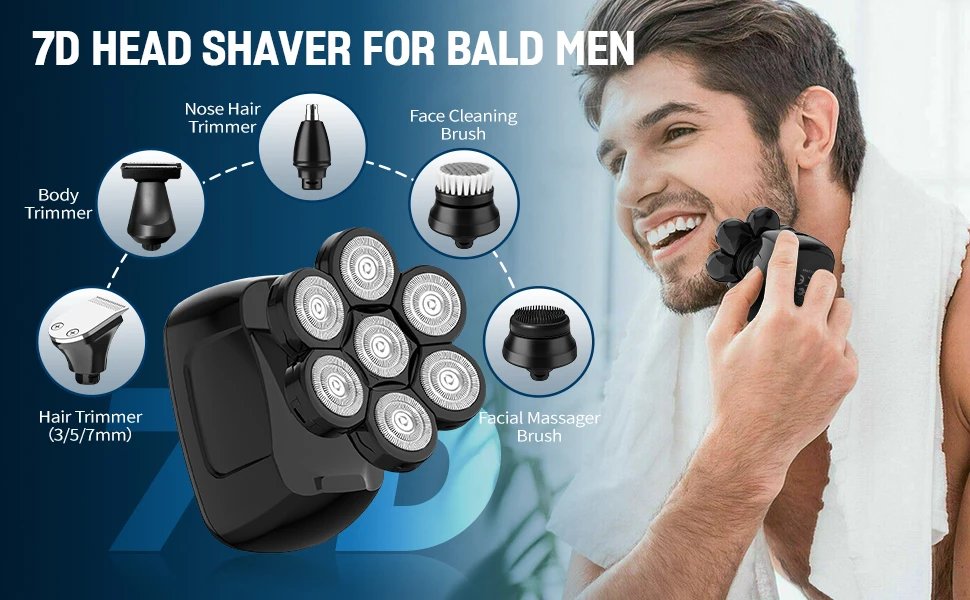 SEJOY Multifunctional  Electric Shavers Kits for Bald Head Shaver Beard Shaving Machine for Men Grooming Kit Husband Gift SEJOY Multifunctional  Electric Shavers Kits for Bald Head Shaver Beard Shaving Machine for Men Grooming Kit Husband Gift