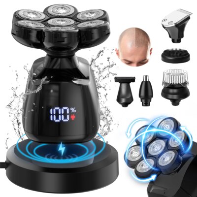 SEJOY Multifunctional  Electric Shavers Kits for Bald Head Shaver Beard Shaving Machine for Men Grooming Kit Husband Gift