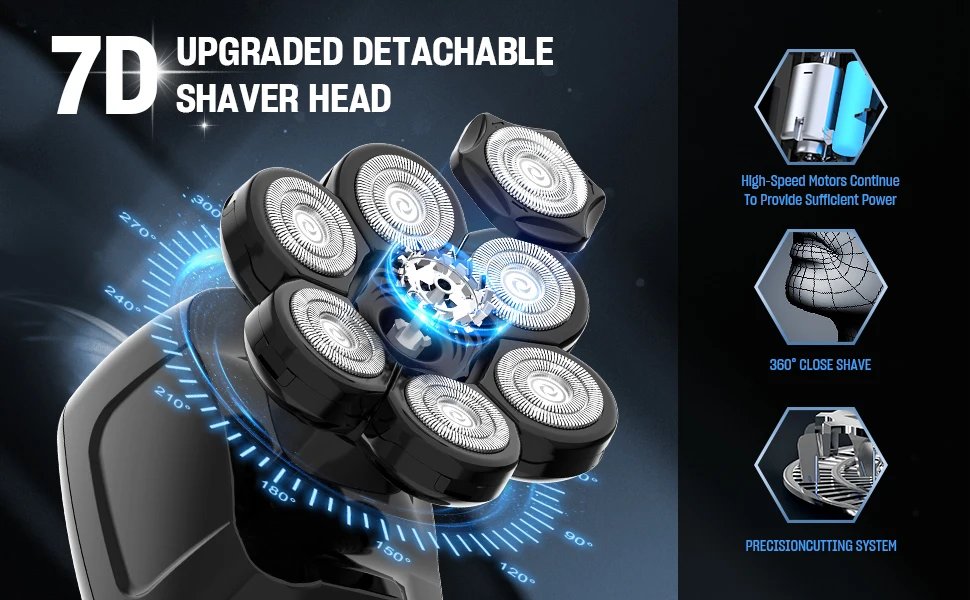 SEJOY Multifunctional  Electric Shavers Kits for Bald Head Shaver Beard Shaving Machine for Men Grooming Kit Husband Gift SEJOY Multifunctional  Electric Shavers Kits for Bald Head Shaver Beard Shaving Machine for Men Grooming Kit Husband Gift